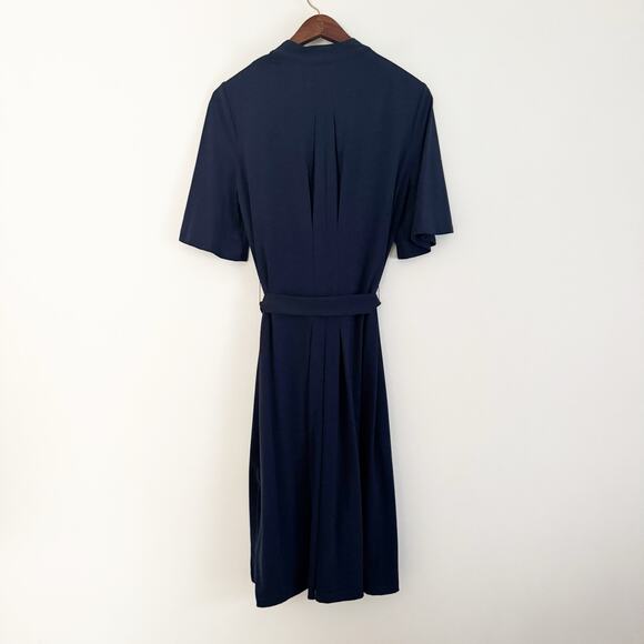 J. MCLAUGHLIN Shiloh Jersey Midi Dress Navy Blue Medium M - Picture 8 of 10